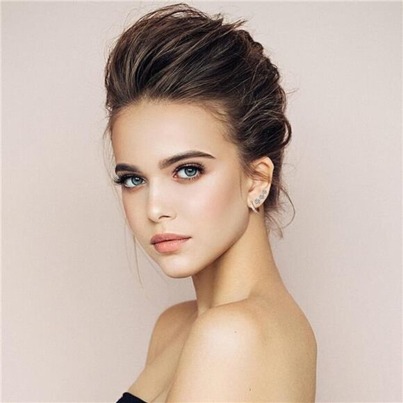 10 Pairs Silver Stud Earrings and Hoop Earrings for Women, Surgical Steel - Picture 4 of 7